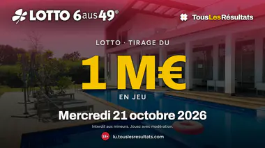 Lotto : huit tirages sans gagnant, 1 million d'euros en jeu ce mercredi