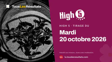 Résultats du High 5 du mardi 20 octobre 2026 : les 5 numéros gagnants